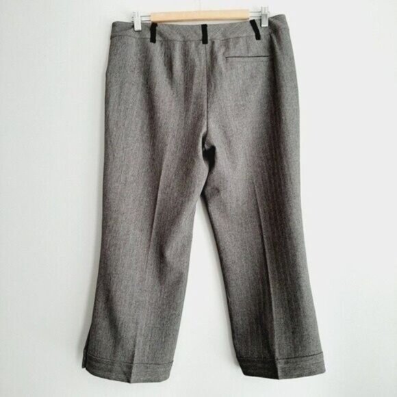 SIGRID OLSEN | Crop Dress Pants Grey w/ Sparkle Sz 10 - Picture 7 of 10